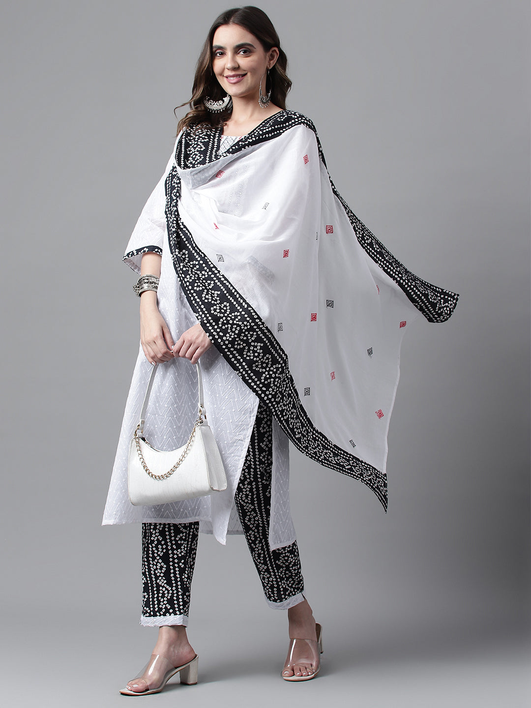 Dhiyona RV Women's Cotton Fabric Embroidered Kurta Set With  Dupatta