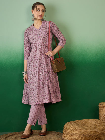 Dhiyona RV Women's Exclusive Soft Cotton Fabric Printed Kurta With Pants