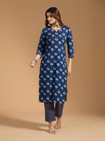 Dhiyona RV Women's Exclusive Soft Cotton Fabric Printed Kurtaset With Dupatta