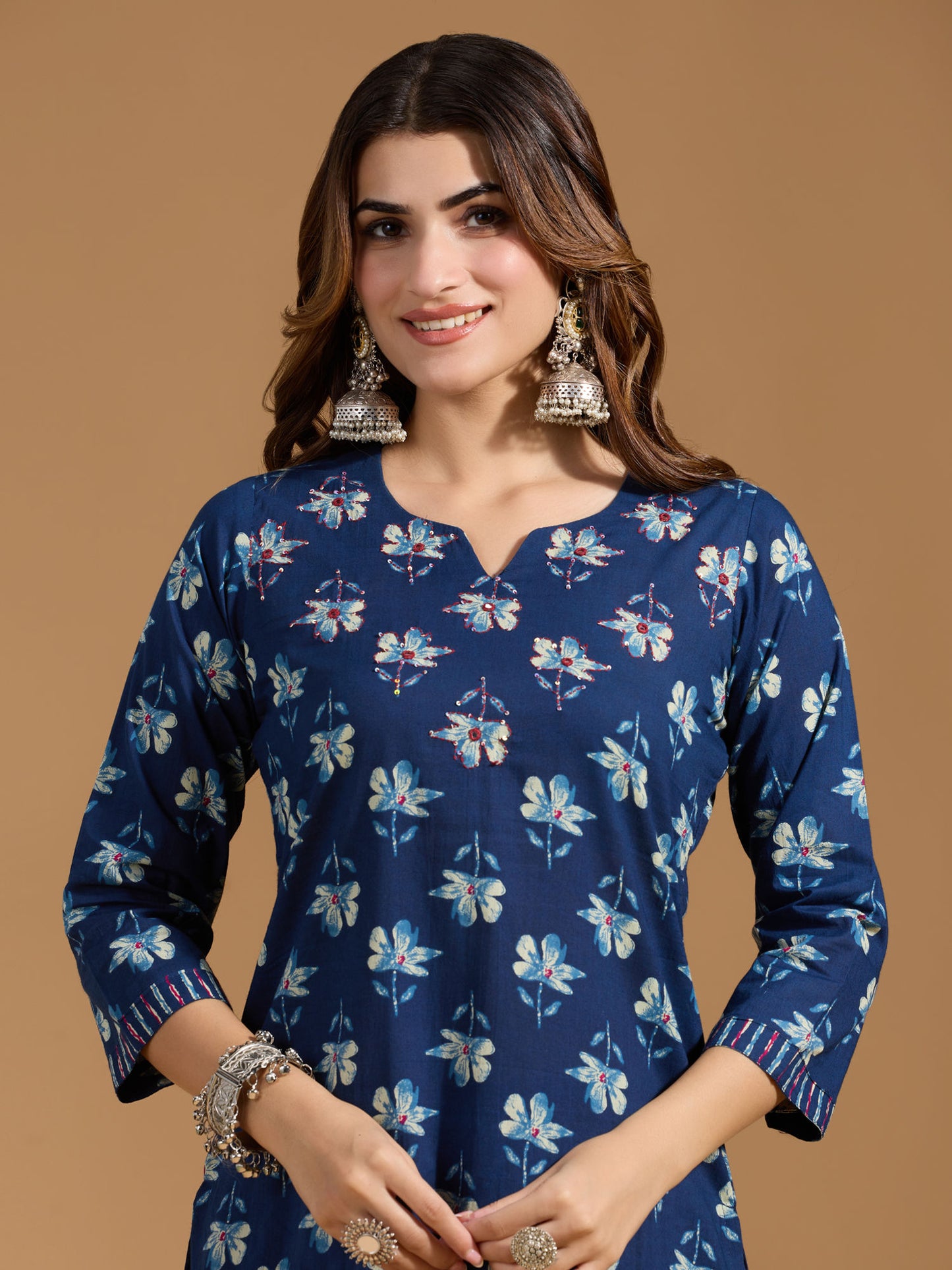 Dhiyona RV Women's Exclusive Soft Cotton Fabric Printed Kurtaset With Dupatta