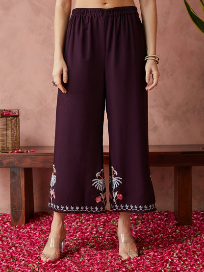 Dhiyona RV Women's Faux Georgette Fabric Thread Embroidery Kurta set With Dupatta