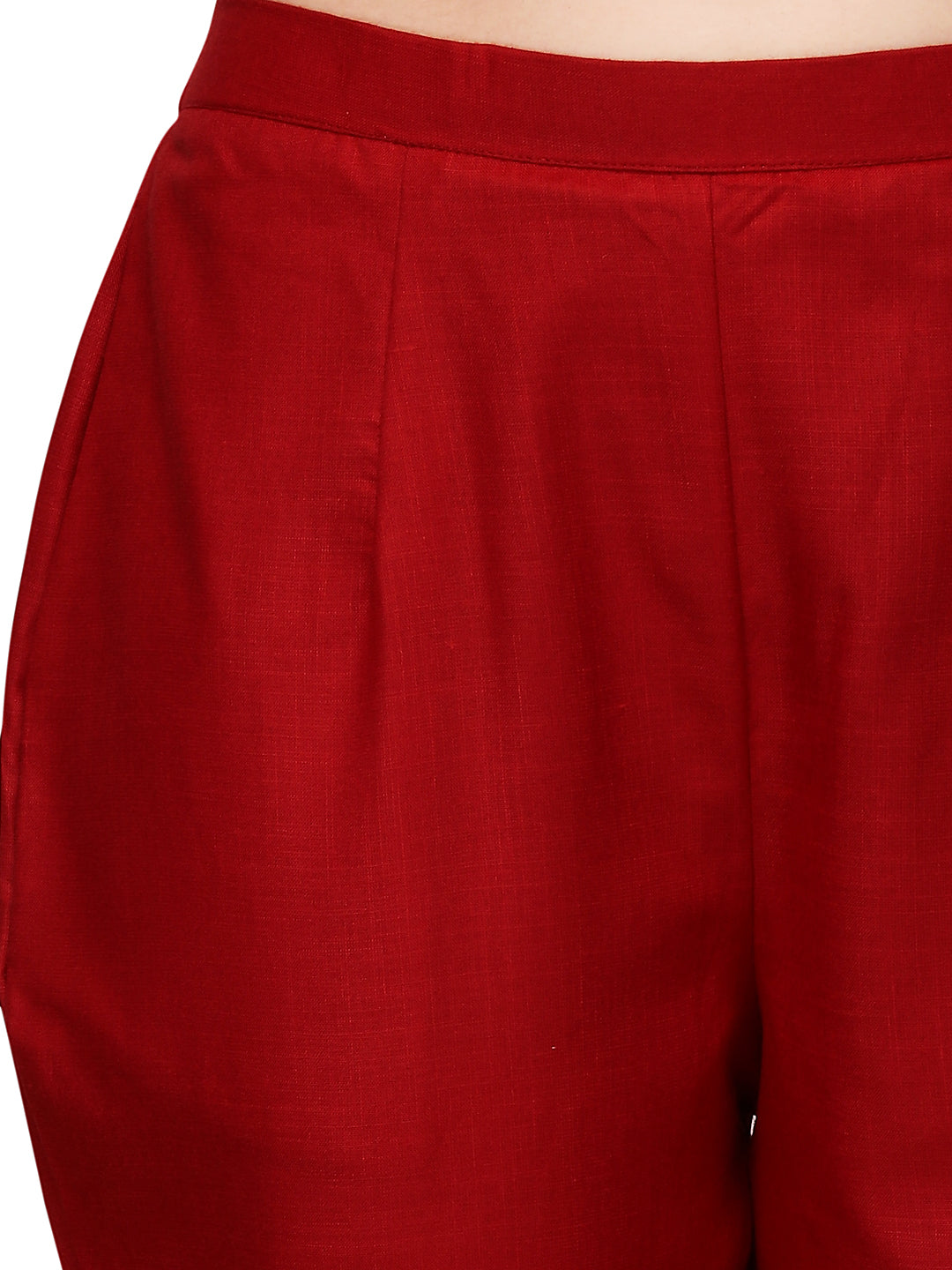 Dhiyona RV Women's Cotton Straight Side Slit Gottapatti Kurta Pant Set With Duppata