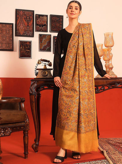 Dhiyona PA Rangrez Paisley Embroidered Woolen Shawl