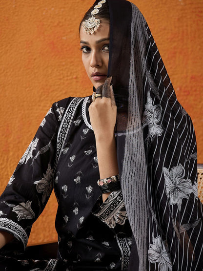 Dhiyona IE Women Ethnic Motifs Printed Panelled Pure Cotton Kurta