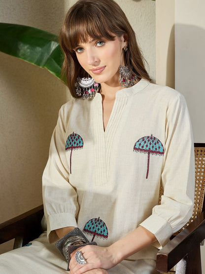 Women Printed Pure Cotton Kurta with Palazzos