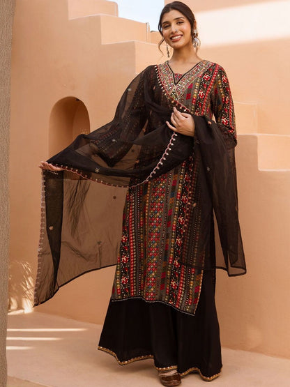 Women Ethnic Motifs Printed Kurta with Palazzos & Dupatta