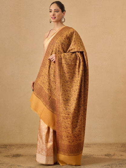 Dhiyona PA Floral Woven Design Woolen Shawl