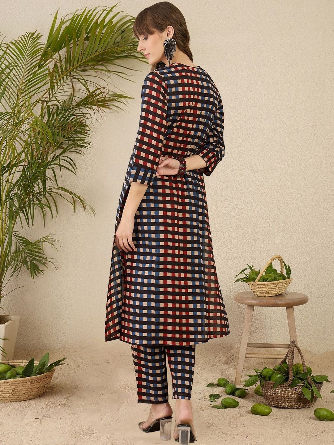 Women Printed Regular Pure Cotton Kurta with Trousers