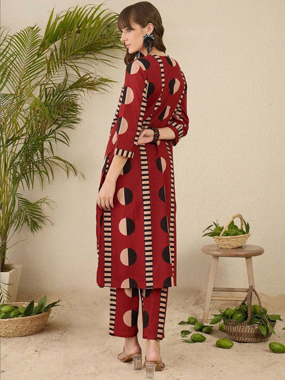 Women Printed Regular Pure Cotton Kurta with Trousers