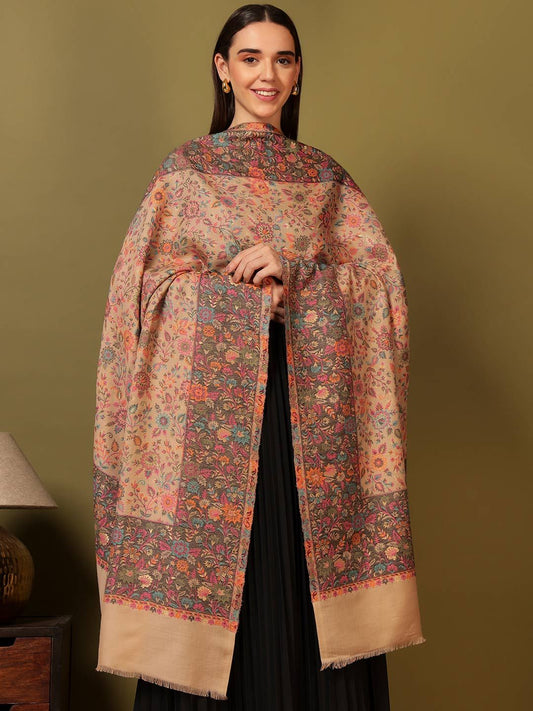 Dhiyona PA Floral Woven Design Woolen Shawl
