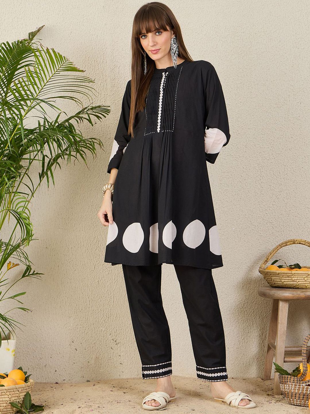 Dhiyona IE Printed Tunic With Trousers Co-Ords