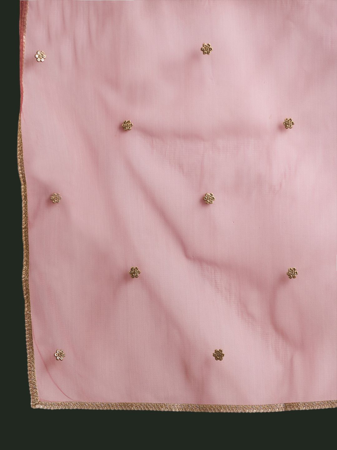 Floral Embroidered Straight Kurta with Trousers & Dupatta