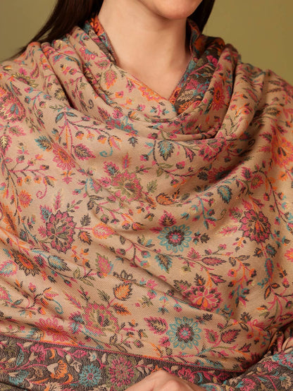 Dhiyona PA Floral Woven Design Woolen Shawl
