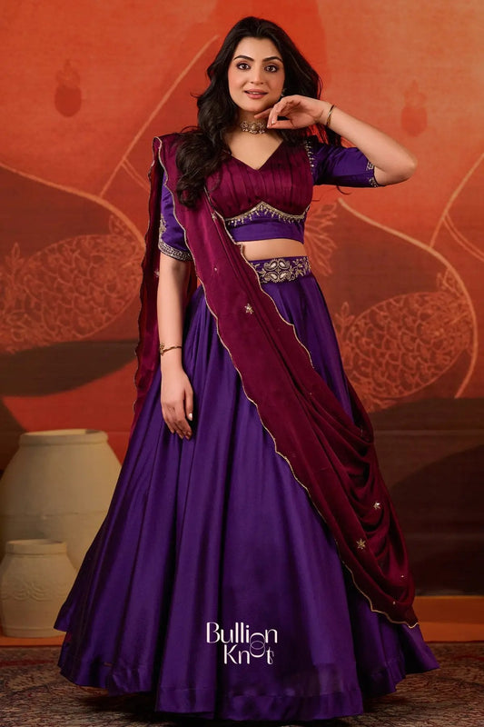 Dhiyona BN Ariana Charm Lehenga Set in Purple