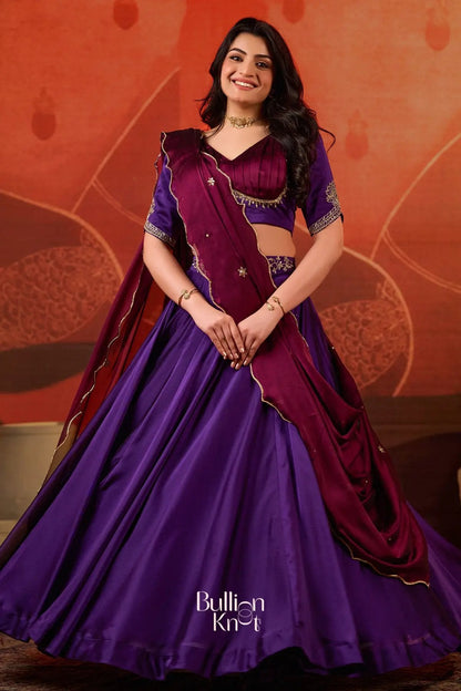 Dhiyona BN Ariana Charm Lehenga Set in Purple