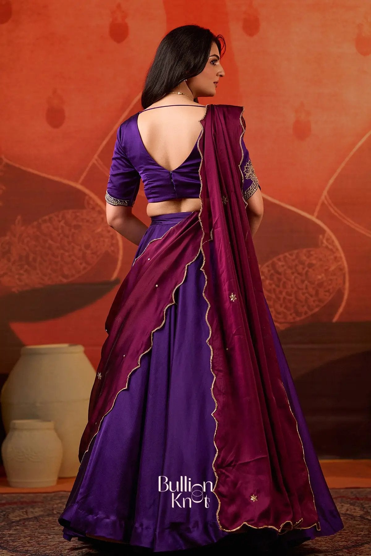 Dhiyona BN Ariana Charm Lehenga Set in Purple
