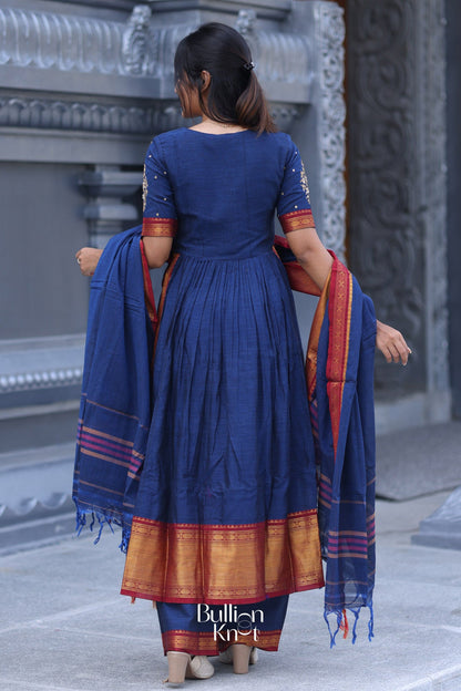Dhiyona BN Basude Handloom Blue Suit Set