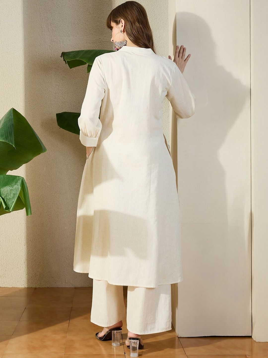 Women Printed Pure Cotton Kurta with Palazzos