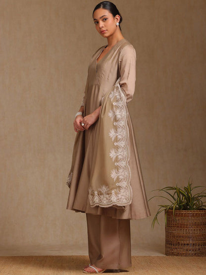 Dhiyona SO Women's Women Regular Thread Work Kurta with Palazzos & With Dupatta