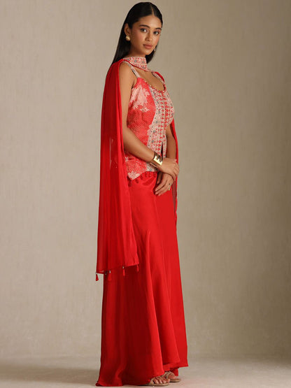 Dhiyona SO Women's Women Embroidered Regular Kurta, Palazzos With Dupatta