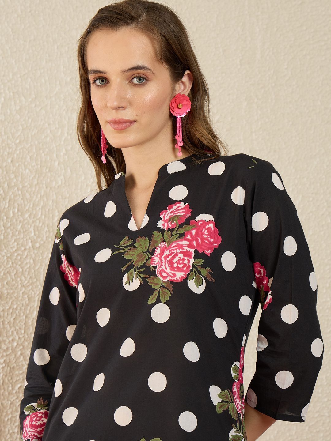 Women Floral Printed Regular Pure Cotton Kurta with Trousers