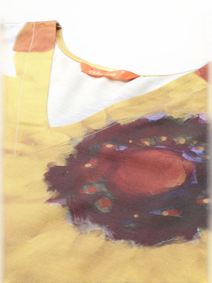 Floral Printed V-Neck Straight Kurta With Trouser