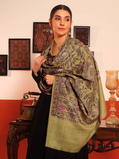 Dhiyona PA Floral Embroidered Shawl