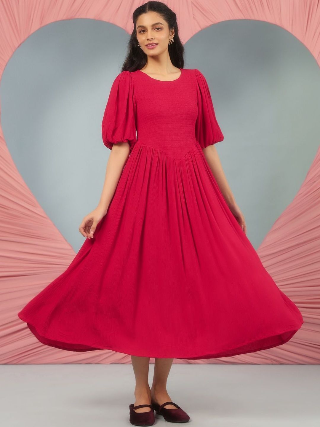 Dhiyona AY Women's Fit & Flared Maxi Ethnic Dresses