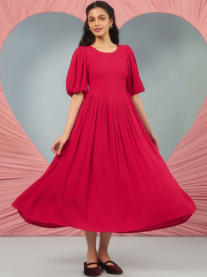 Dhiyona AY Women's Fit & Flared Maxi Ethnic Dresses