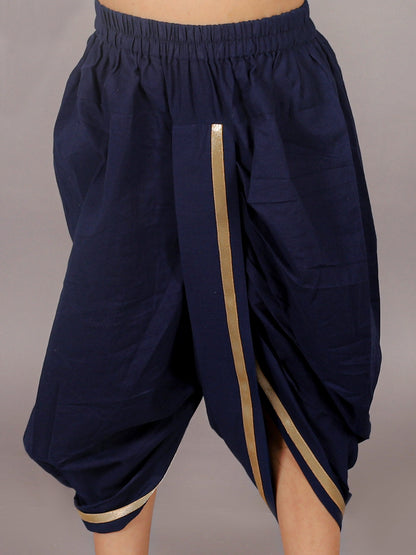 Folklore Boys Navy Kurta with Dhoti
