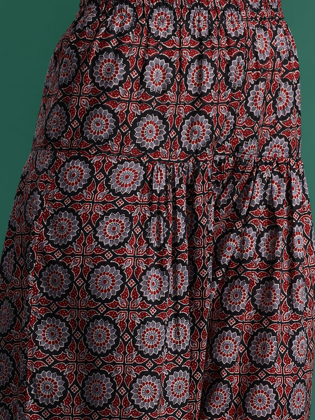 Dhiyona IE Ajrakh Printed Regular Pure Cotton Kurta with Salwar