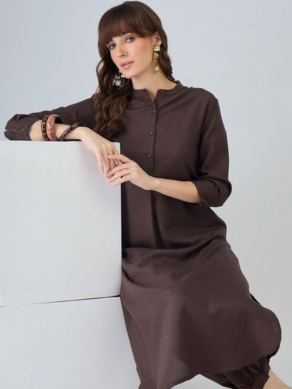 Women Regular Pure Cotton Kurta with Harem Pants