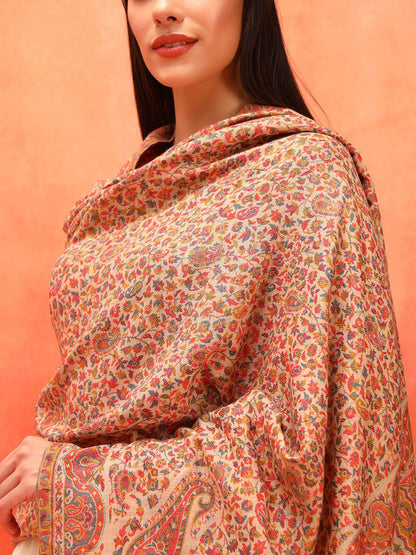 Dhiyona PA Floral & Paisley Woven Design Woollen Shawl