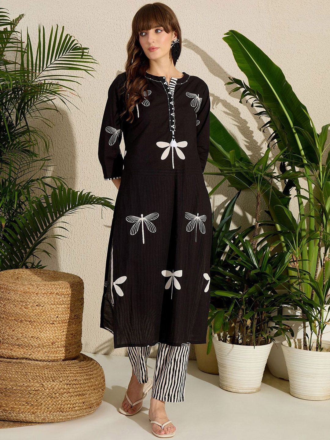 Dhiyona IE Women Straight Kurta With Pants Co-Ords