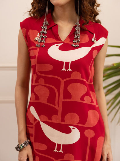 Dhiyona SN Women's Abstract Printed Pure Cotton Kurta with Palazzo