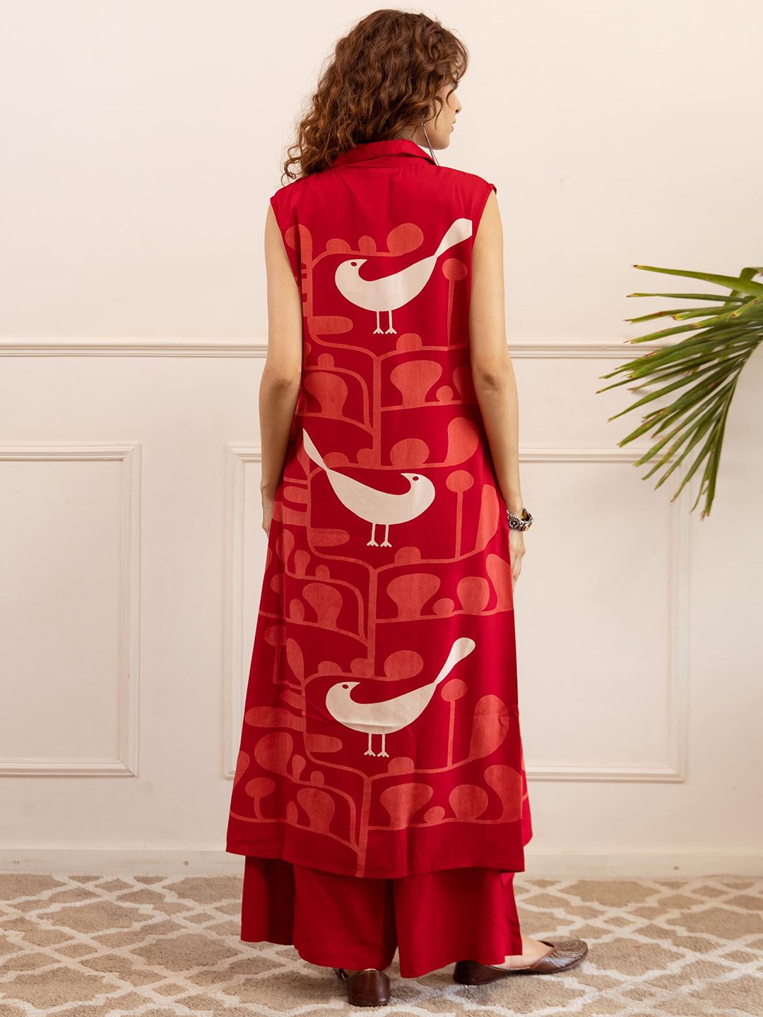 Dhiyona SN Women's Abstract Printed Pure Cotton Kurta with Palazzo