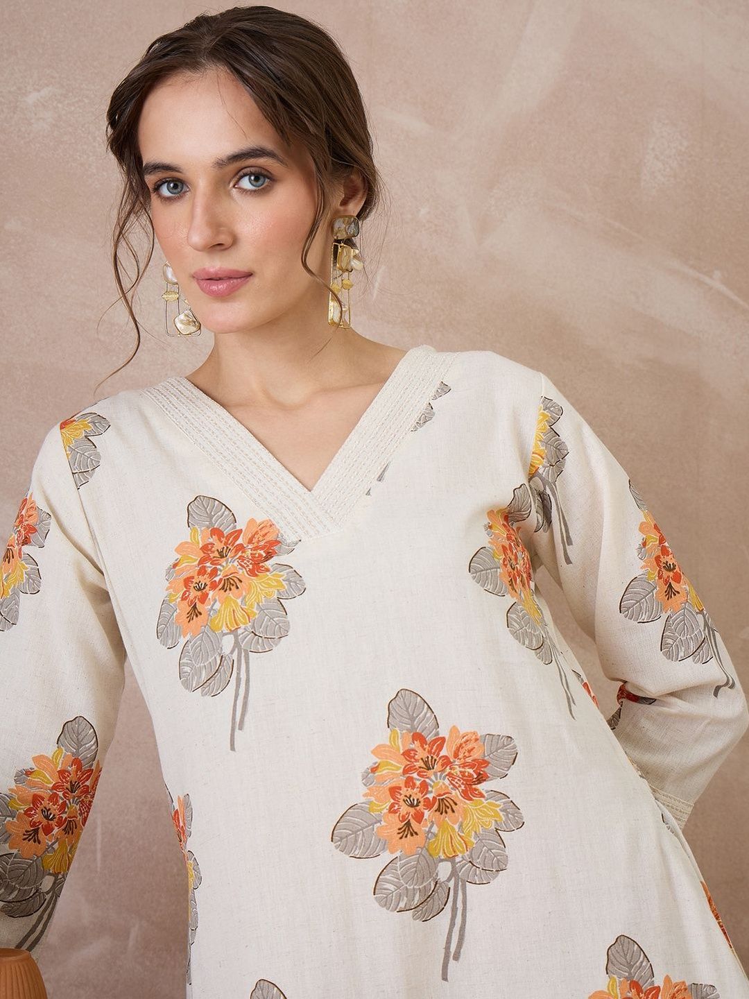 Women Floral Printed Regular Kurta with Palazzos