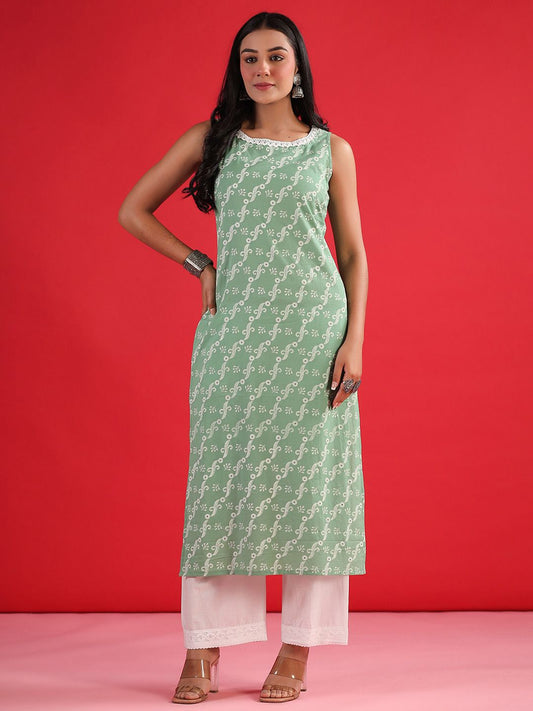 Dhiyona IE Women Ethnic Motifs Thread Work Kurta