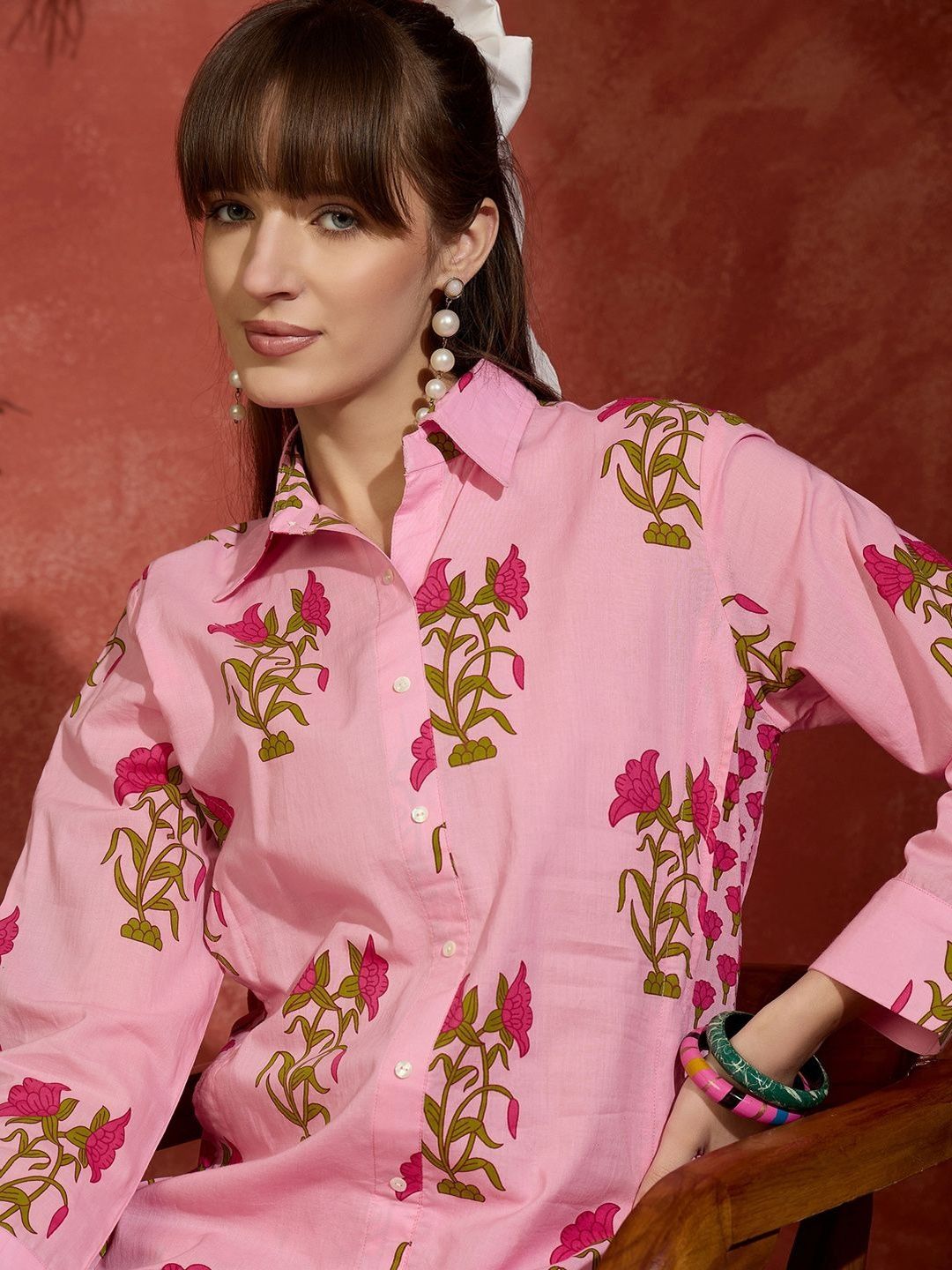 Women Floral Printed Regular Pure Cotton Kurta with Palazzos