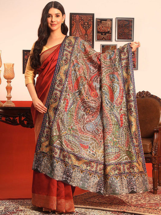Dhiyona PA Paisley Embroidered Shawl