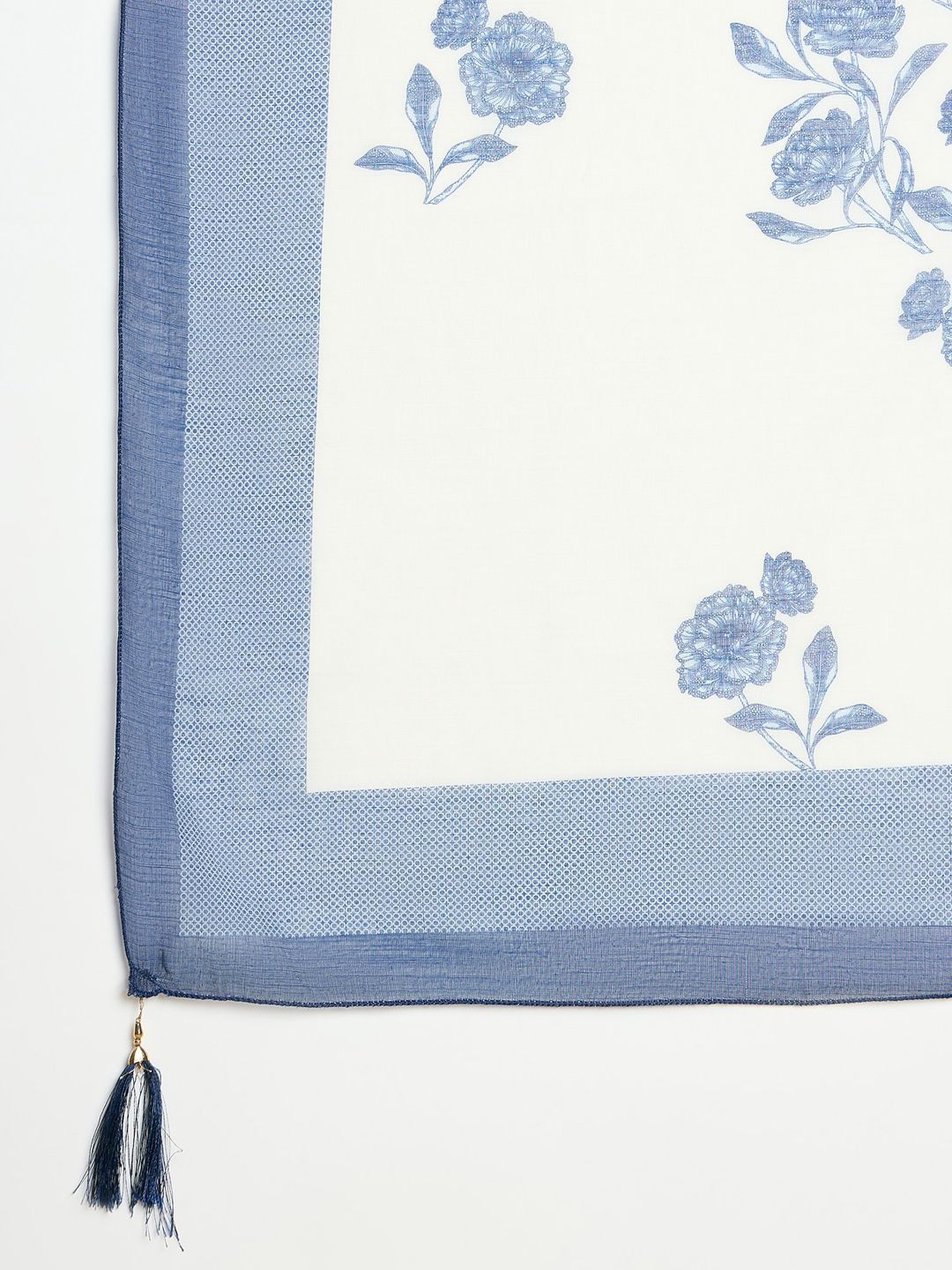 Dhiyona IE Women Floral Embroidered Pure Cotton Kurta with Trousers & Dupatta