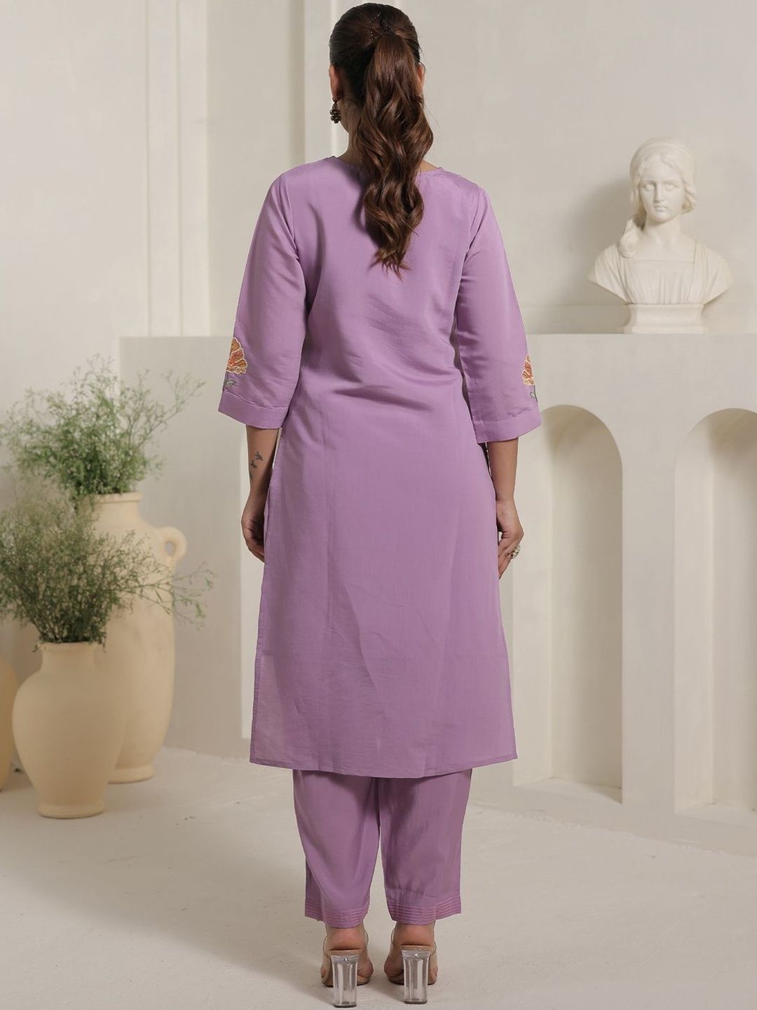 Women Floral Embroidered Kurta with Trousers & Dupatta