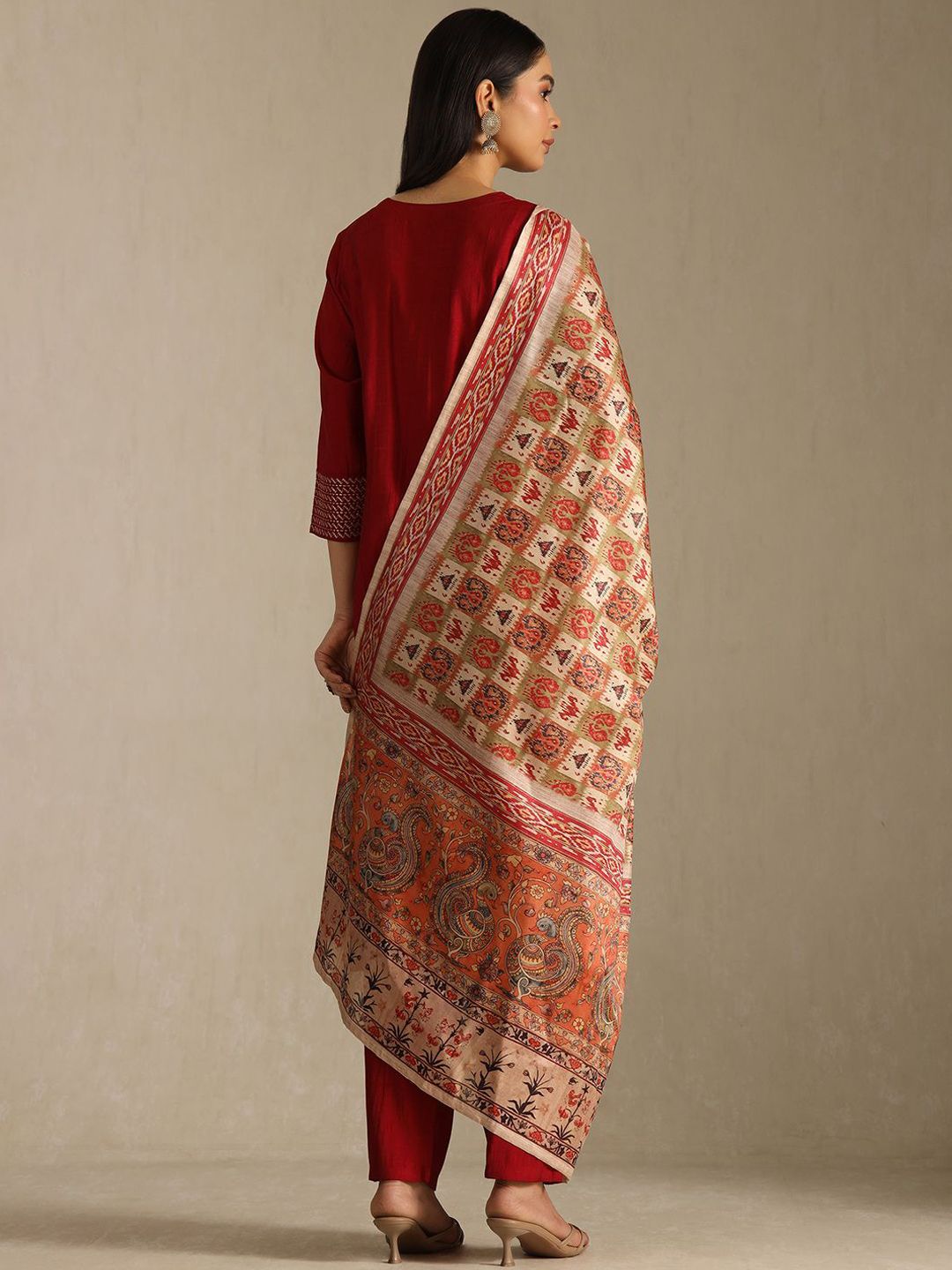 Dhiyona SO Women's Women Woven Design Regular Kurta & Trouser With Dupatta