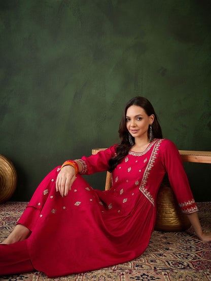 Dhiyona SN Women's Embroidered Straight Kurta & Salwar