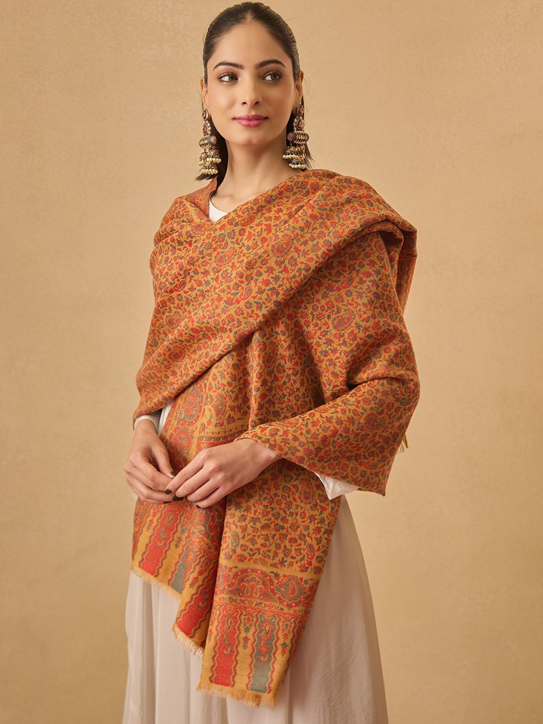 Dhiyona PA Floral Woven Design Mehak Kaani Shawl