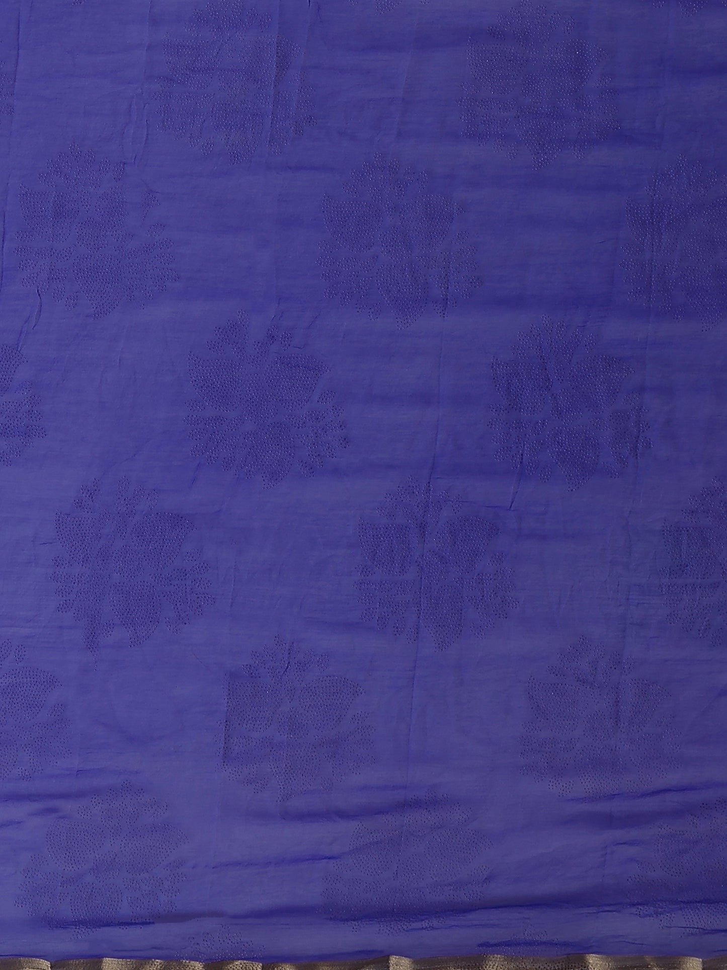 Women's Chiffon Blue Embellished Designer Saree With Blouse Piece