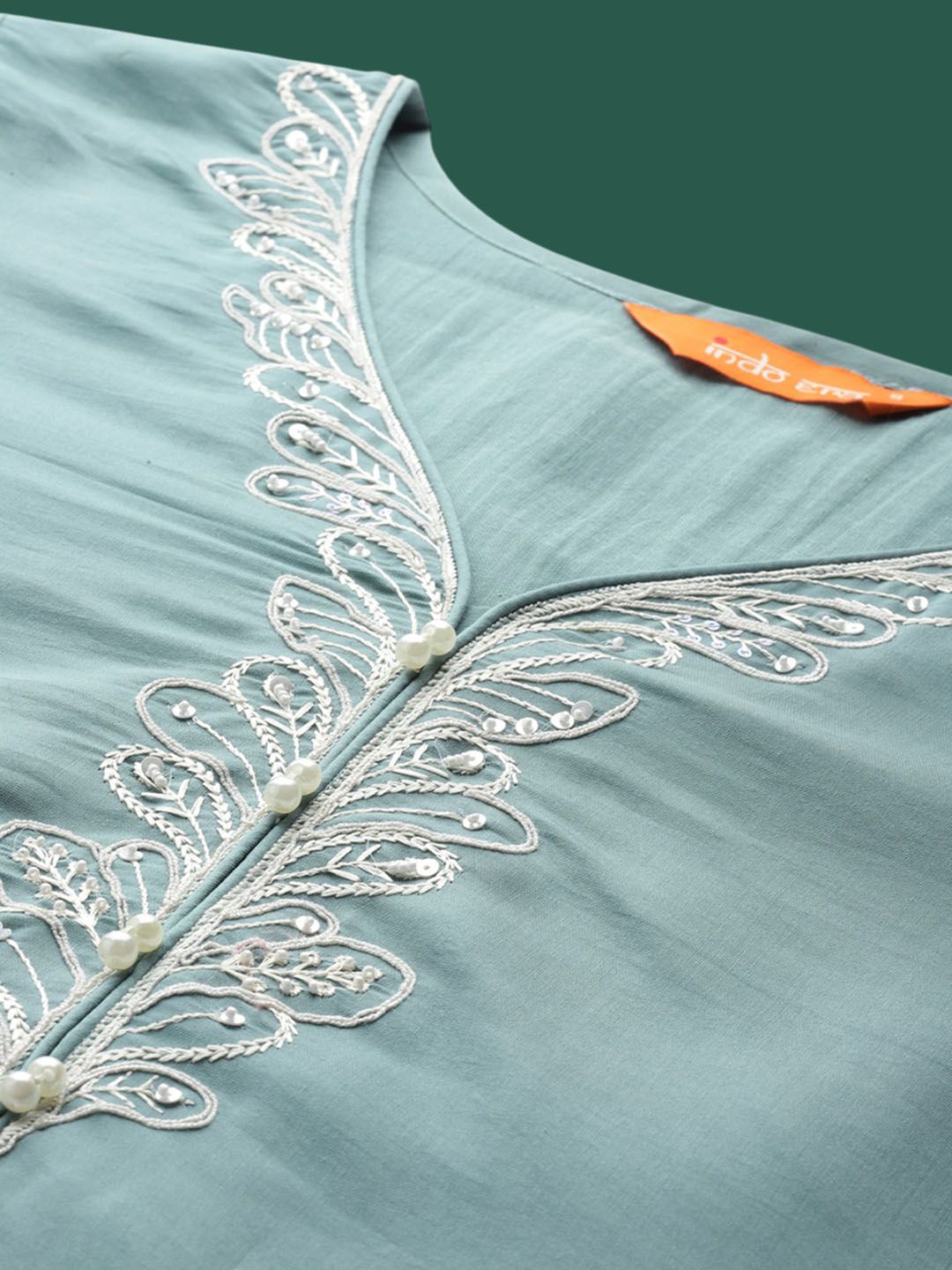 Dhiyona IE Women Floral Embroidered Regular Kurta with Trousers & With Dupatta