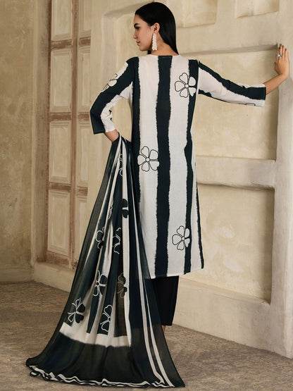 Dhiyona SN Women's Ethnic Motifs Printed Cotton Kurta with Palazzo & Dupatta