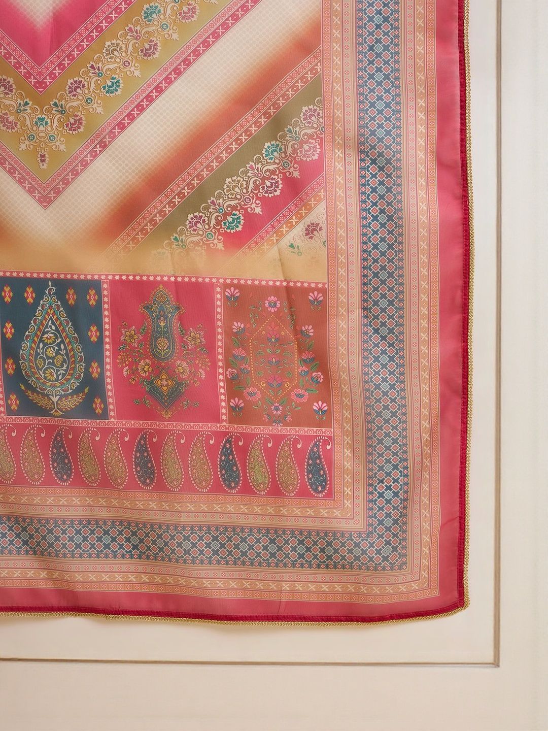 Dhiyona CH Women Ethnic Motifs Embroidered Regular Thread Work Kurta with Trousers & Dupatta