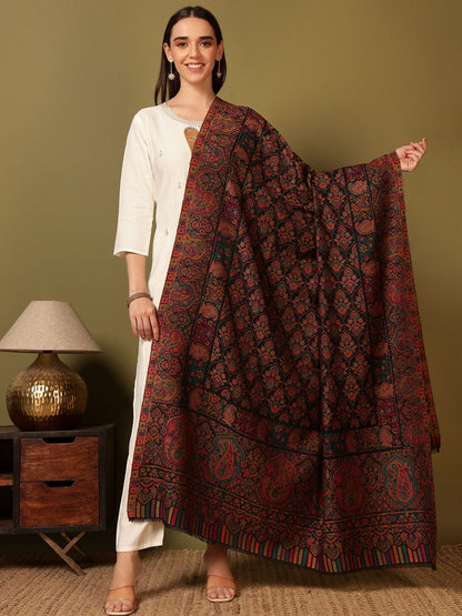Dhiyona PA Gulraiz Ethnic Motifs Woven Design Kani Woolen Shawl